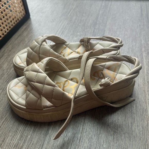 SAM EDELMAN GAVRIL PLATFORM SANDAL IN SUMMER SAND - Picture 5 of 8